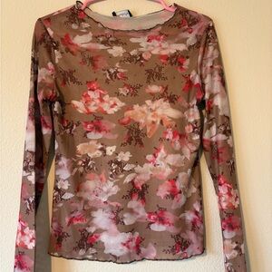 Elegant Floral Long Sleeve Top